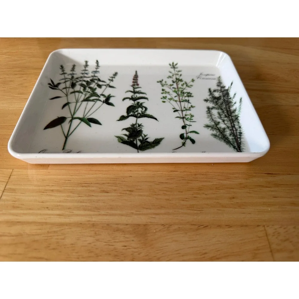 PUE Import Inc. Italian Vintage 1980's Botanical Herb Accessory Small Tray